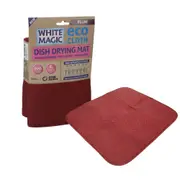 White Magic Eco Cloth 20x15cm Kitchen Dish Plate/Glass Cutlery Drying Mat Plum