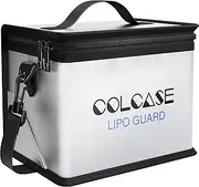 COLCASE Fireproof Explosionproof Lipo Safe Bag for Lipo Battery Storage and Charging, Large Space Highly Sturdy Double Zipper Lipo Battery Guard (198x150x135mm)