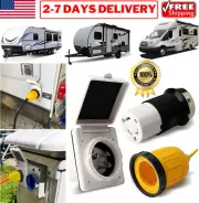 30A RV Shore Power Inlet Socket Box Male Plug Female Connector Twist Lock Camper
