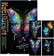 Rainbow Scratch Art Painting, Scratch Art Paper For Adults, Scabies For Children, Be In The Dark, Iris Art Painting Of Dark Art For Children, Girls, Children