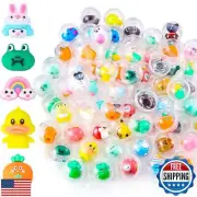 Joottuan 100 Pack Gumball Vending Machine Capsules with Cute Cartoon Mini Toy