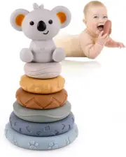 Stacking Nesting Circle Toy, Soft Squeeze Building Blocks Sensory Toys, Early...