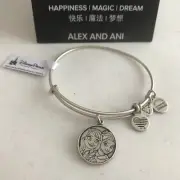 Alex & Ani Frozen Charm Bangle Bracelet Disney Parks Anna & Elsa Silver RETIRED