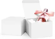 ValBox 20 Pack White Gift Boxes 5 x 5 x 3.5 Paper Gift Boxes with Lids for Gifts Crafting Cupcake Cardboard Boxes Easy Assemble Boxes