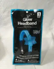 GLOW HEADBAND WITH SNOWFLAKE / TWO 8" LIGHT STICKS IN PLASTIC CASING / NEW