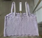 House Of Harlow 1960 sz M Cropped Sweater Tank Top Faux Pearls Straps