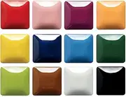 Stroke and Coat Wonderglaze for Bisque Set #3 - Set of 12 Assorted Colors in 2 Oz Bottles