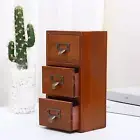 Desktop Drawer Case Decorative Retro Design Wooden for Office Vanity Dresser