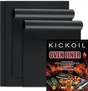 Oven Liners for Bottom of Oven 4 Pack Large Thick Heavy Duty Nonstick Teflon Oven Mat for Bottom of Electric Oven Gas Oven, Reusable Heat Resistant BPA and PFOA Free Oven Protector Liner,16x24 Inch