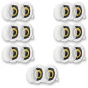Acoustic Audio HD-5 Flush Mount In Ceiling Speakers Home Theater 7 Pair Pack