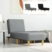 Chaise Longue Recliner Lounge Chaise Sofa Adjustable Backrest Fabric vidaXL