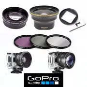 GOPRO HERO5 BLACK X30 FISHEYE LENS+TELEPHOTO ZOOM LENS + FILTER KIT ADAPTOR INC
