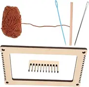 AUTSUPPL 1Set Mini Weaving Loom for Wooden Weaving Kit for Creative DIY Crafts Fun Parent Activity Safe Educational Cognitive Playtime