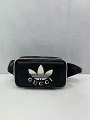 GUCCI X ADIDAS Trefoil Black Belt Bag