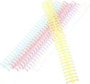 PLAFOPE 10PCS Binder Hinged Rings for Notebook Spiral Binding Coils Plastic Loose-Leaf Binder Rings for Diary Photo Album