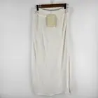 Sabo Dress Womens Size 8 White Waffle Knit Strapless Side Splits Cotton NWT