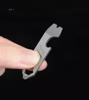Mini Titanium Keychain Multi Tools Pry Bar Crowbar Opener Outdoor Pocket EDC