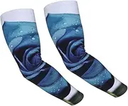 [FHEDVBN] blue rose blooms Arm Sleeves Compression Arm Covers for Men Women Outdoor Sun Sleeves Cooling Sports Sleeve, Black