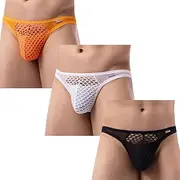 [TAPUU] Mens G String Underwear Mesh Low Rise Thong, Micro Mens Panties