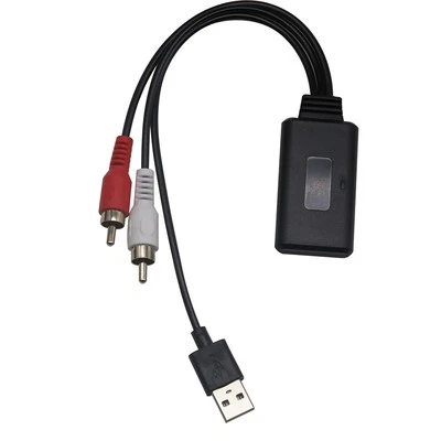 Car Universal USB 2RCA Port Wireless Bluetooth Module AUX Audio Music Adapter
