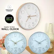 Au Clock Quartz 19.5cm Diamater White Round Analogue Stylish Design