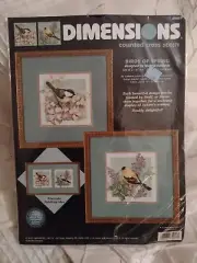 RARE Dimensions Cross Stitch Kit "Birds Of Spring" 35029 Martha Edwards Design