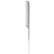 (Silver)Professional Barber Aluminum Metal Comb Rat Tail Hair Comb For Salon CRY