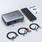 Bluetooth 5.1 Audioempfänger Sender NFC AUX Mikrofon HIFI Wireless Adapter F