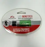 * HIGH GEAR * LED MINI TORCH ' USB RECHARGABLE ' GREEN ' 10 LUMENS '