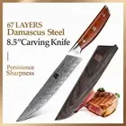 Full Tang Chef Carving Knife 67 Layers Damascus Steel Wood Handle Beef Slicing
