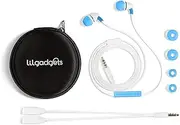 LilGadgets BestBuds Volume Limited In-Ear Headphones with Mic for Children / Kids (includes travel case and splitter)