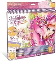 Nebulous Stars Large Creative Sketchbook - 35 Sketch Pages, 80+ Stencils, 250 Stickers, Colouring Pencils & More, Fun Art Activity Set for Kids 7+