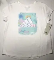 Girls Adidas Athletic Tee Shirt Youth Sports Active Wear S+ plus size