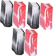 [VALICLUD] 3sets Women's Creative Socks Polyester Dress Socks Stylish Ankle for Women Comfortable for Long Period 4pairs*3