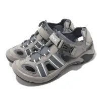 在飛比找Yahoo奇摩購物中心優惠-Teva 涼鞋 Omnium W 戶外 灰 藍 護趾 水陸機