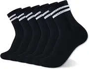 [The Essentials Wardrobe] Ladies Socks Sports Gym Leisure Crop Socks 6/12 Pack Everyday Cushioned Size 4-8