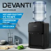 Devanti Water Cooler Dispenser Bench Top Cold Hot Two Taps Instant Machine Black