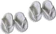 ibasenice Photo Props Set Newborn Slippers Knitted Shoes for Photography Prop for Newborn Families