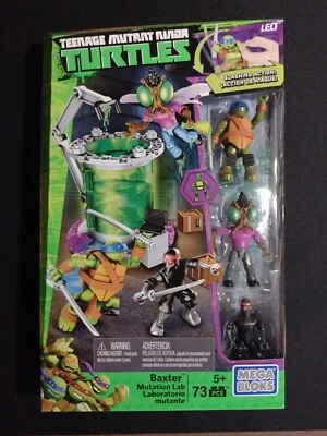 Mega Bloks TMNT Baxter Mutation Lab Leo Baxter Foot Soldier NEW