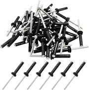 Litoexpe 3/16 x 1 Inch Tri Grip Rivets 50PCS, Tri-fold Marine Decorative Pop Rivets with Waterproof O Rings, Tri-Grip Rivets for Boat Canoe, Aluminum Blind Rivets Tri Grip Boat Kayak Rivets