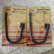Set Of 2 Cassidy West Rustic Iron Drapery Hardware Drapery Tie back NEW