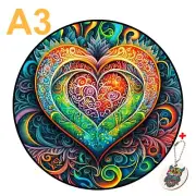 A3 Wooden Jigsaw Puzzle Love Board Educational Game Toys for Students And Adults