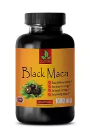 energy metabolism for women - BLACK MACA - mood boosting prebiotic 1 BOTTLE