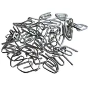 50pcs Sturdy Metal Curtain Hook Convenient for Various Drapery Styles Use
