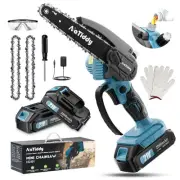 Mini Chainsaw Cordless,6 Inch Electric Chainsaw Cordless with Auto Oiler,Powe...