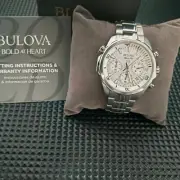Bulova - Marine Star White Men's Quartz Watch New WITH TAGS (96B255)