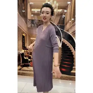 【M-4XL】媽媽禮服 媽媽洋裝 媽媽禮服大尺碼 媽媽裝大尺碼 大尺碼婆婆裝 媽媽禮服洋裝 紫色洋裝RESSSA