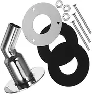 GALPADA 1 Set Stainless Steel Hot Air Vent for Ship Durable Exhaust Skin Fitting Tube with Gasket for Heating Systems Bend Design for Efficient Operation