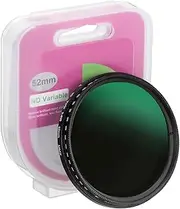 uxcell 52mm ND Filter, Variable ND Lens ND2-ND400 Adjustable Neutral Density Filter Slim Optical Glass with Cap for Camera Lens Video Vlog Portrait Photography, Black