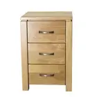 NEW Small Nordic Solid Oak Timber Bedside Table